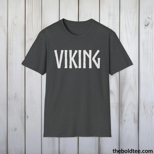 T-Shirt Dark Heather / S VIKING Tee - Bold Viking Mythology Cotton T-Shirt - 9 Epic Dark Colors Available