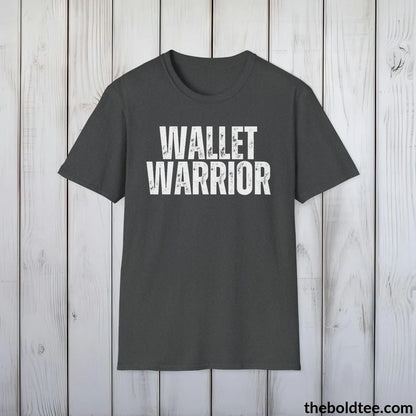 T-Shirt Dark Heather / S WALLET WARRIOR  Cryptocurrency Tee - Premium Cotton Crewneck Unisex T-Shirt - 9 Bold Colors