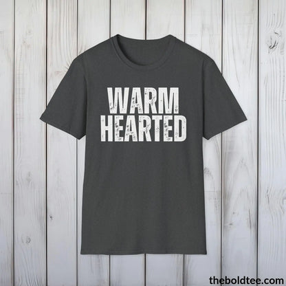 T-Shirt Dark Heather / S WARMHEARTED Tee - Casual, Sustainable & Soft Cotton Crewneck Unisex T-Shirt - 9 Bold Colors