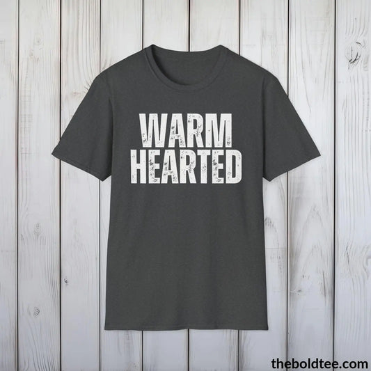 T-Shirt Dark Heather / S WARMHEARTED Tee - Casual, Sustainable & Soft Cotton Crewneck Unisex T-Shirt - 9 Bold Colors