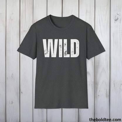 T-Shirt Dark Heather / S WILD Tee - Bold Urbnan Cotton T-Shirt - 9 Epic Colors Available