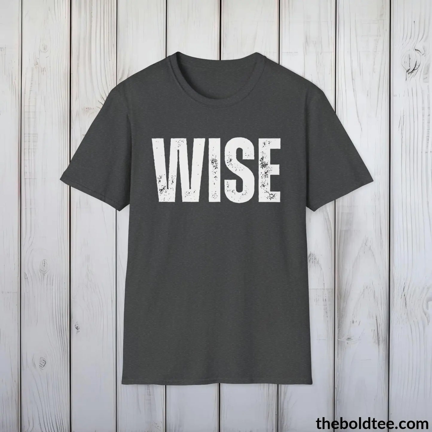 T-Shirt Dark Heather / S WISE Tee - Bold Urbnan Cotton T-Shirt - 9 Epic Colors Available