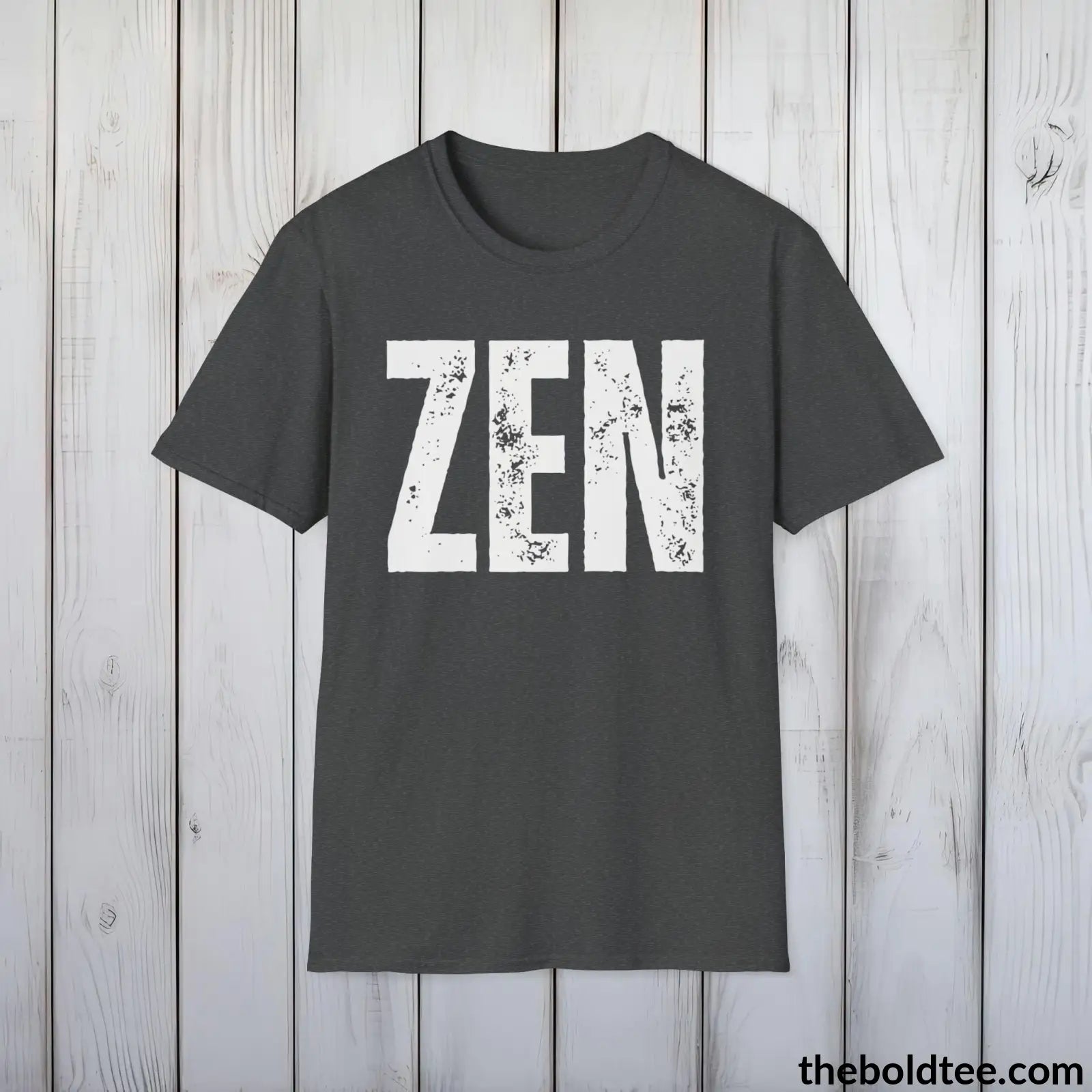 T-Shirt Dark Heather / S ZEN Tee - Bold Urbnan Cotton T-Shirt - 9 Epic Colors Available