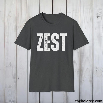 T-Shirt Dark Heather / S ZEST Tee - Bold Urbnan Cotton T-Shirt - 9 Epic Colors Available