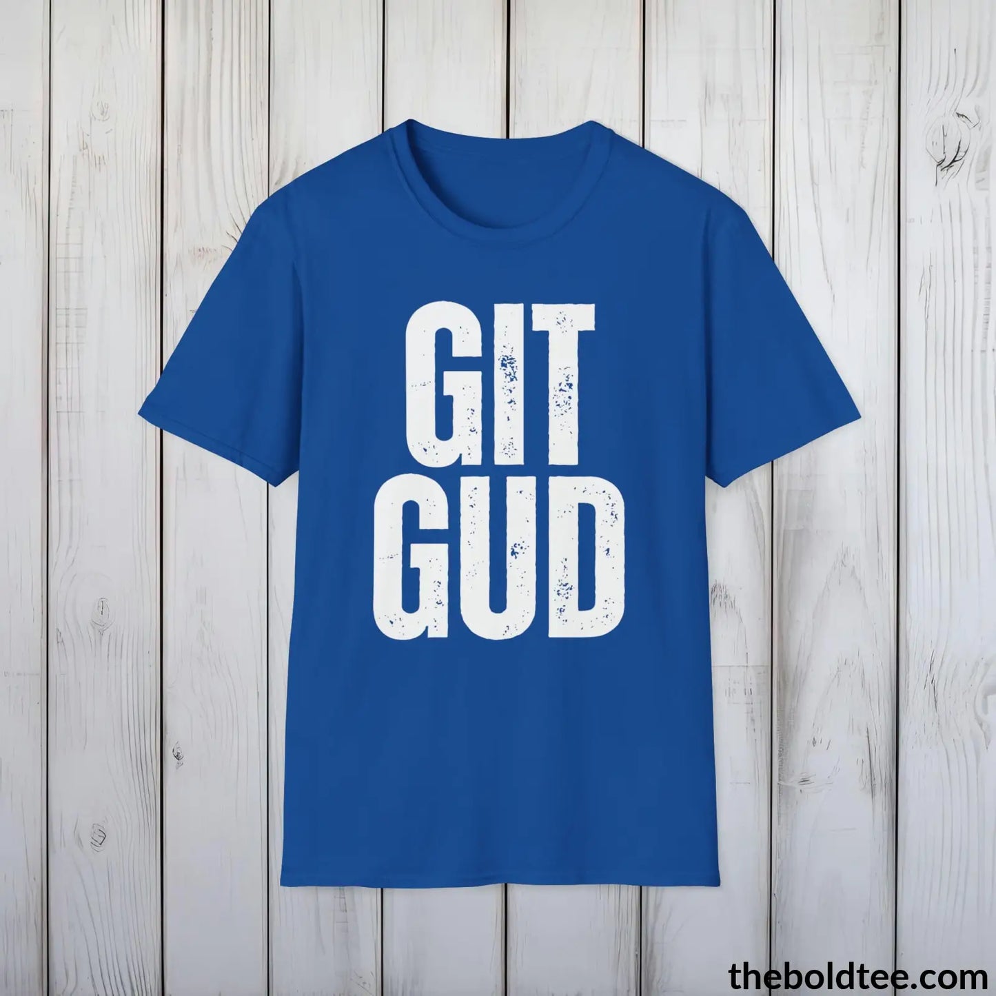 T-Shirt GIT GUD Gamer Tee - Sustainable & Soft Cotton Crewneck Unisex T-Shirt - 9 Bold Colors