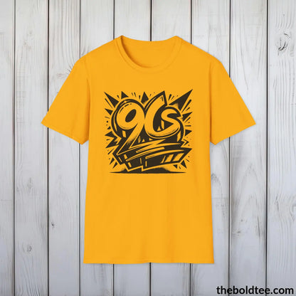 T-Shirt Gold / S Epic 90s Grafitti Tee - Premium Soft Cotton Crewneck Unisex T-Shirt - 8 Trendy Colors