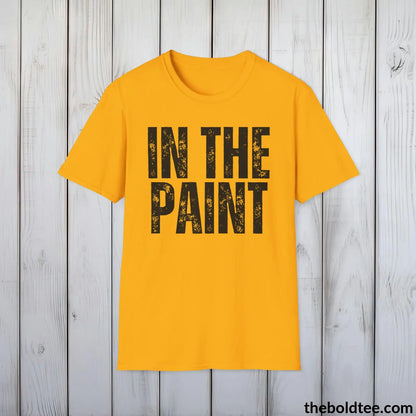 T-Shirt Gold / S IN THE PAINT Basketball Tee - Sustainable & Soft Cotton Crewneck Unisex T-Shirt - 9 Bold Colors