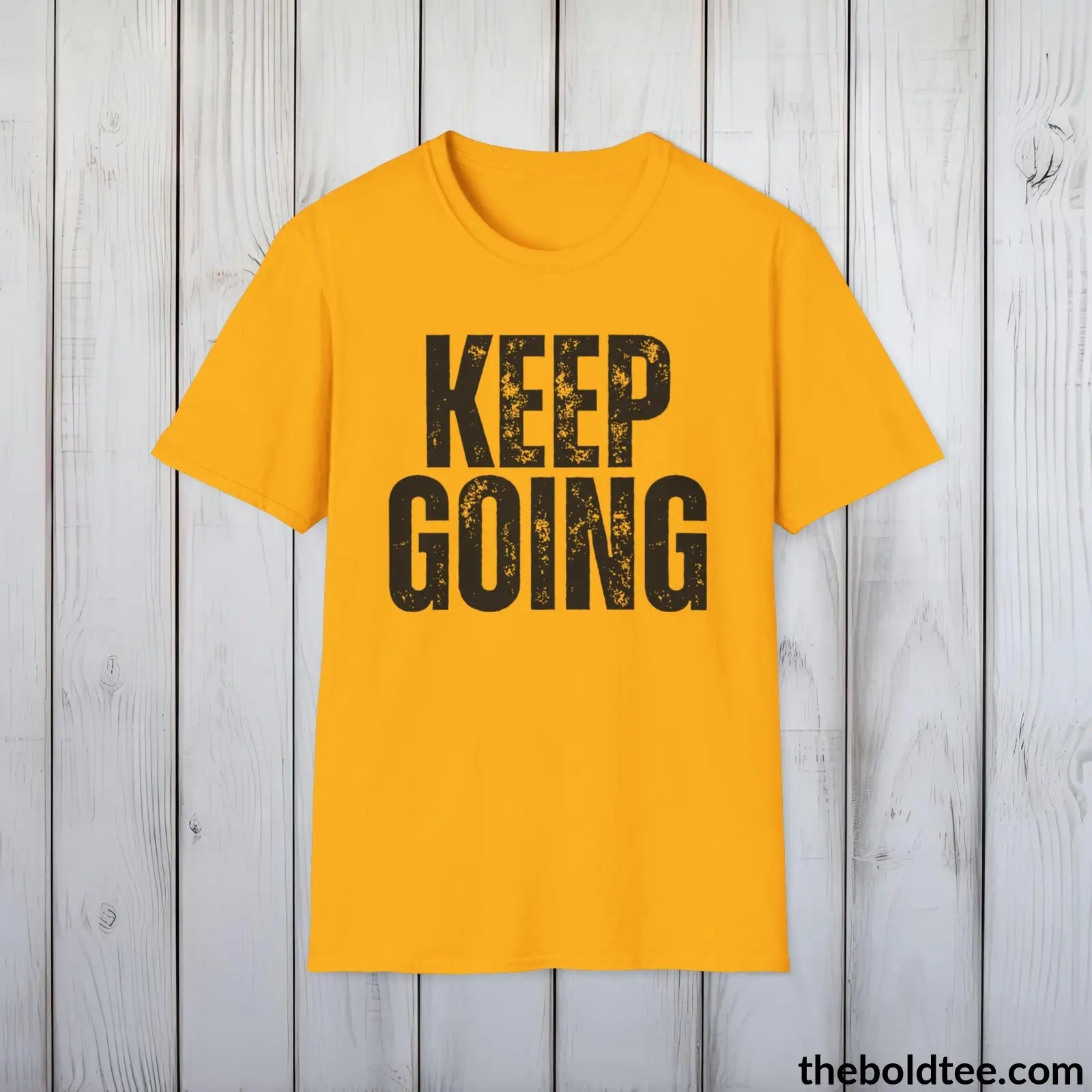 T-Shirt Gold / S KEEP GOING Mental Health Awareness Tee - Soft Cotton Crewneck Unisex T-Shirt - 8 Trendy Colors