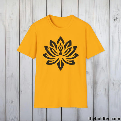 T-Shirt Gold / S Peaceful Yoga Tee - Sustainable & Soft Cotton Crewneck Unisex T-Shirt - 8 Serene Colors