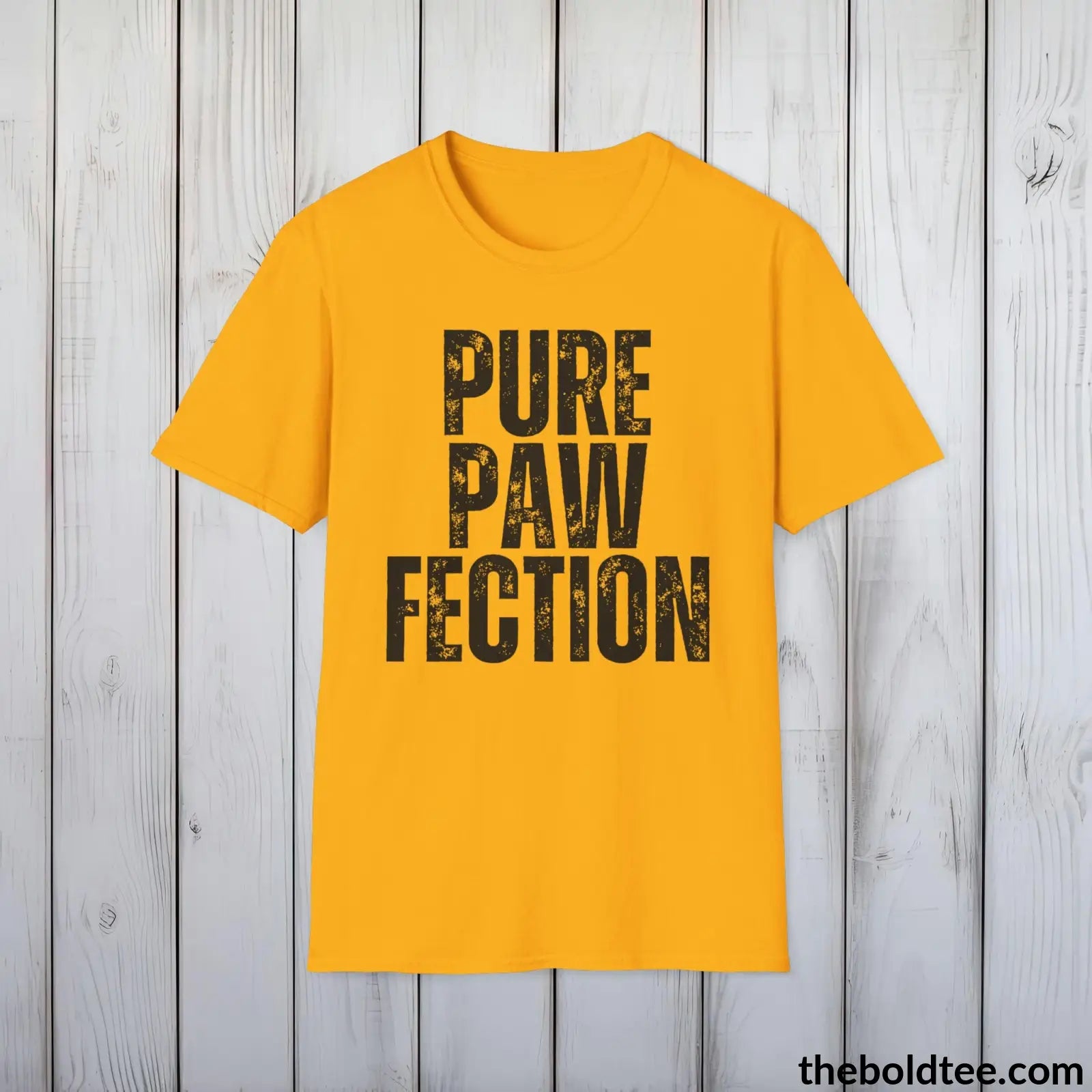 T-Shirt Gold / S PURE PAWFECTION Tee - Sustainable & Soft Cotton Crewneck Unisex T-Shirt - 9 Bold Colors