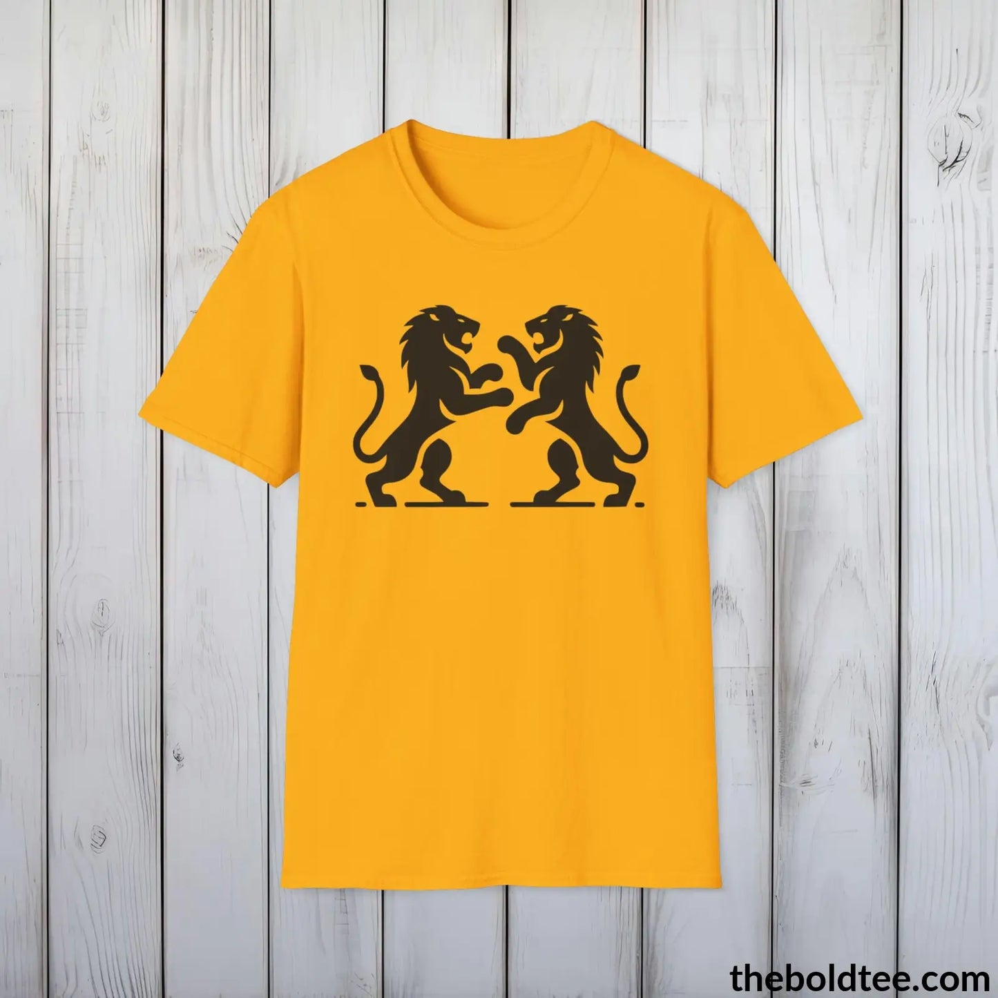 T-Shirt Gold / S Roaring Lion Tee - Bold Urban Cotton T-Shirt - 9 Bright Colors Available