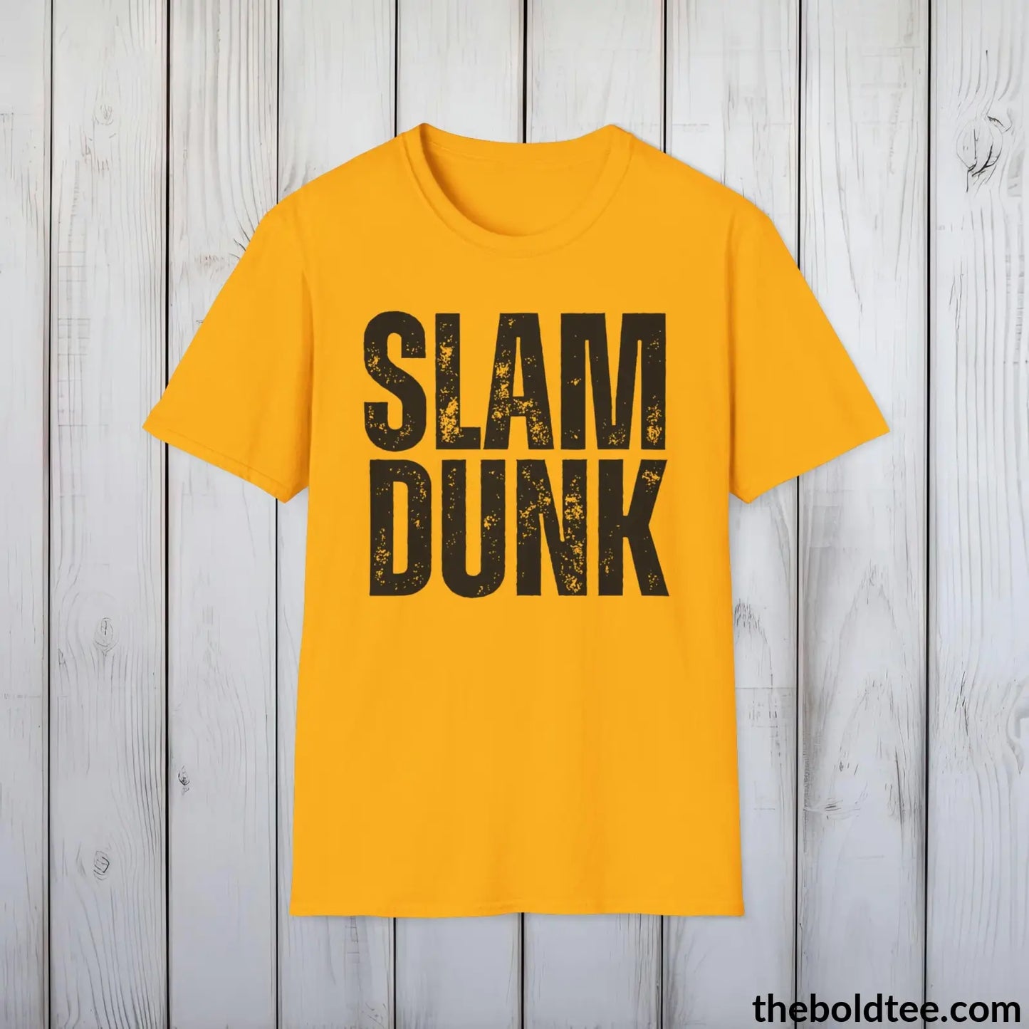 T-Shirt Gold / S SLAM DUNK Basketball Tee - Sustainable & Soft Cotton Crewneck Unisex T-Shirt - 9 Bold Colors