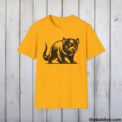 T-Shirt Gold / S Tazmanian Devil Tee - Casual, Sustainable & Soft Cotton Crewneck Unisex T-Shirt - 9 Bold Colors