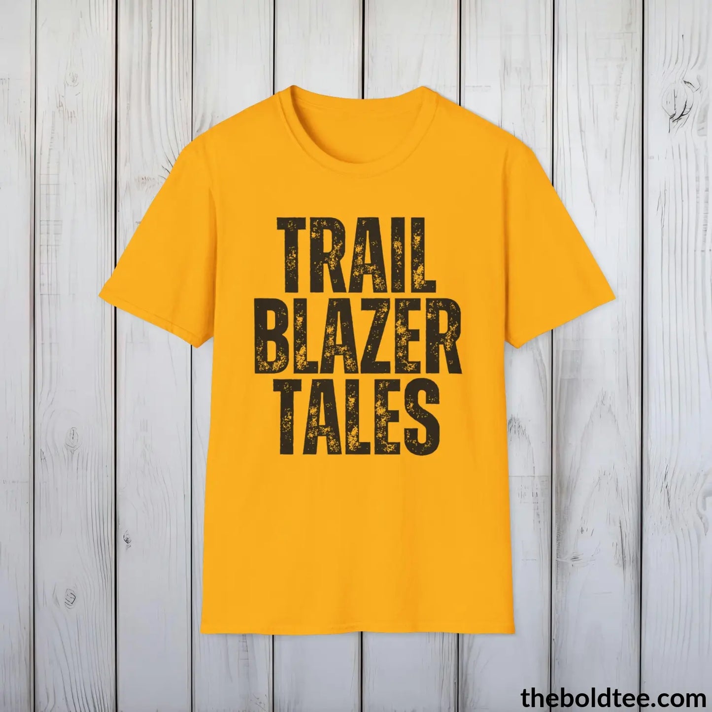 T-Shirt Gold / S TRAILBLAZER TALES Hiking Tee - Sustainable & Soft Cotton Crewneck Unisex T-Shirt - 8 Trendy Colors