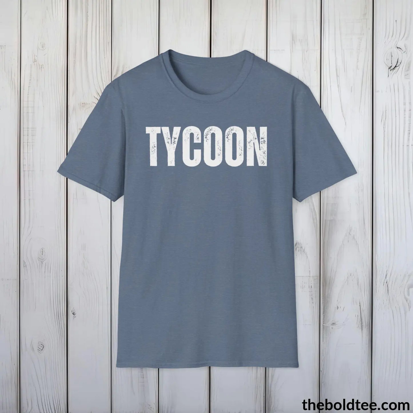 T-Shirt Heather Indigo / S Bold TYCOON Tee - Premium Cotton Crewneck Unisex T-Shirt - 9 Bold Colors