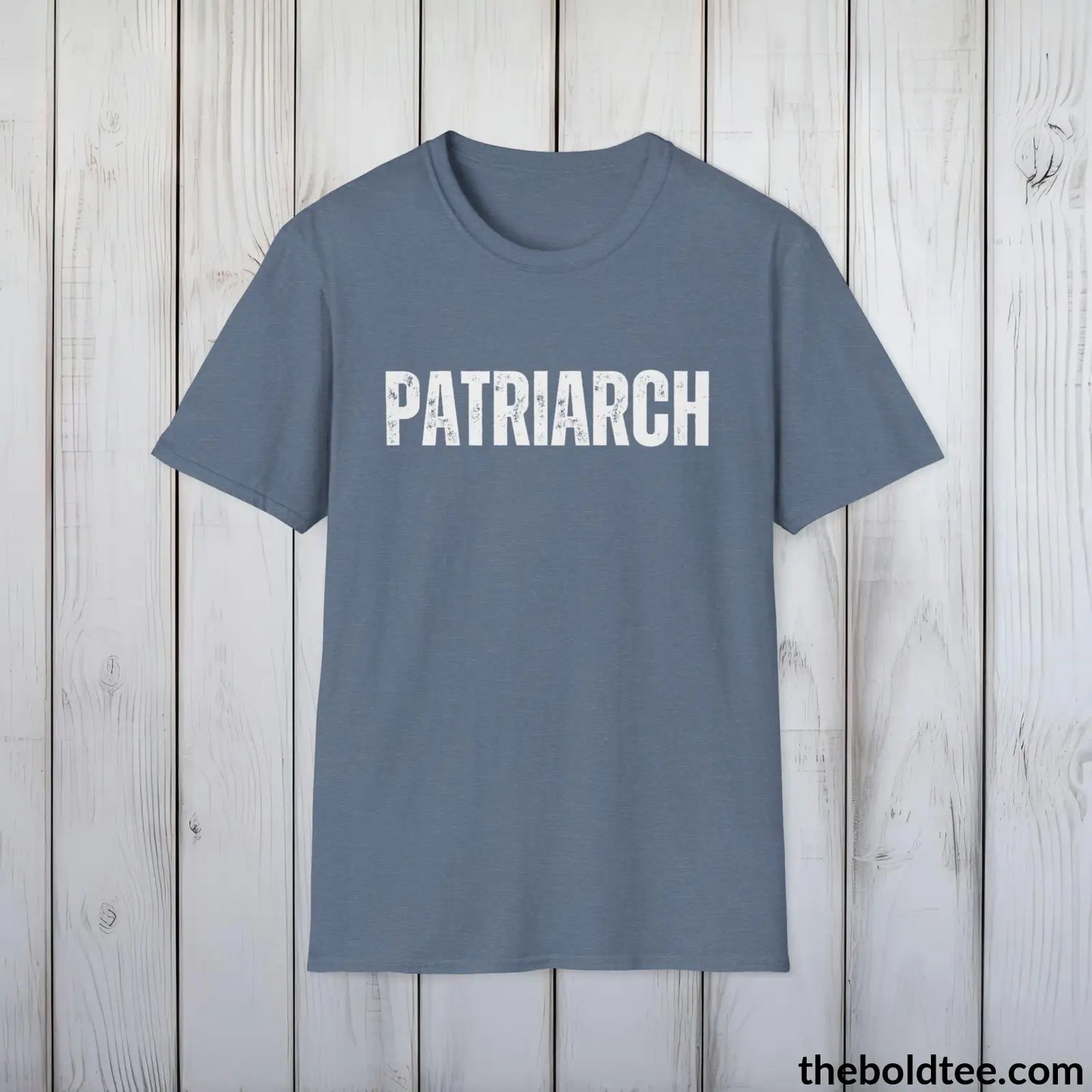 T-Shirt Heather Indigo / S PATRIARCH Tee - Bold Urbnan Cotton T-Shirt - 9 Epic Colors Available