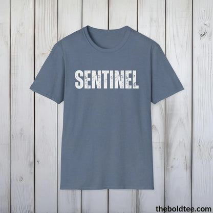 T-Shirt Heather Indigo / S SENTINEL Tee - Bold Urbnan Cotton T-Shirt - 9 Epic Colors Available