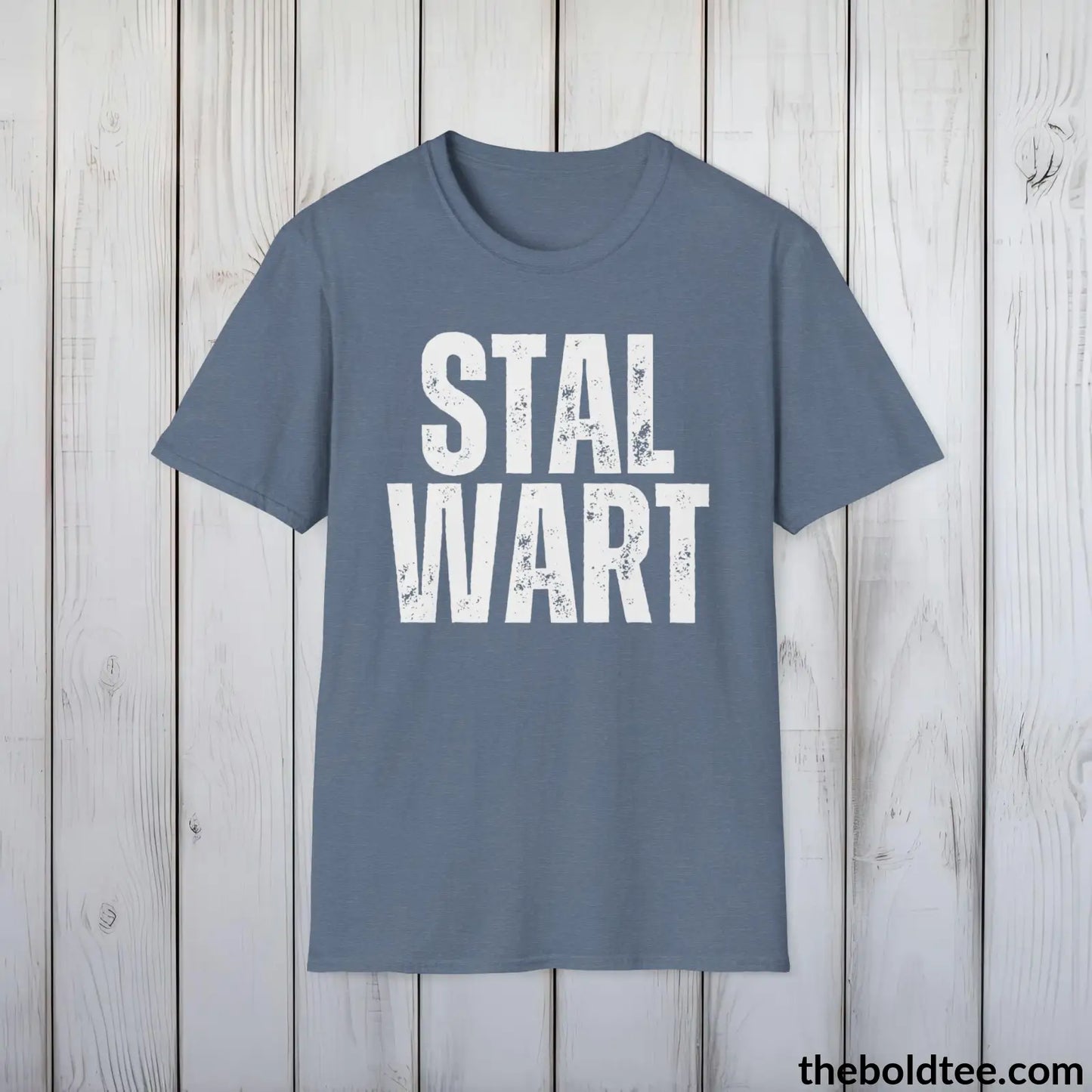 T-Shirt Heather Indigo / S STALWART Tee - Casual, Sustainable & Soft Cotton Crewneck Unisex T-Shirt - 9 Bold Colors