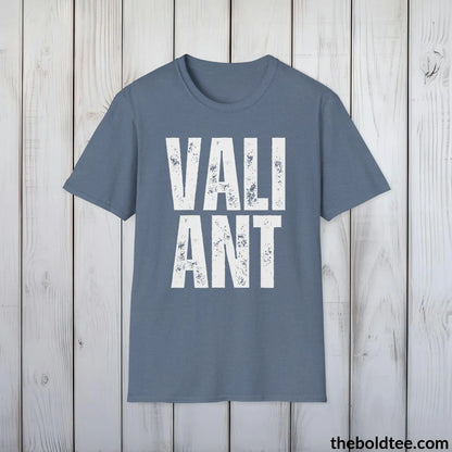 T-Shirt Heather Indigo / S VALIANT Tee - Casual, Sustainable & Soft Cotton Crewneck Unisex T-Shirt - 9 Bold Colors