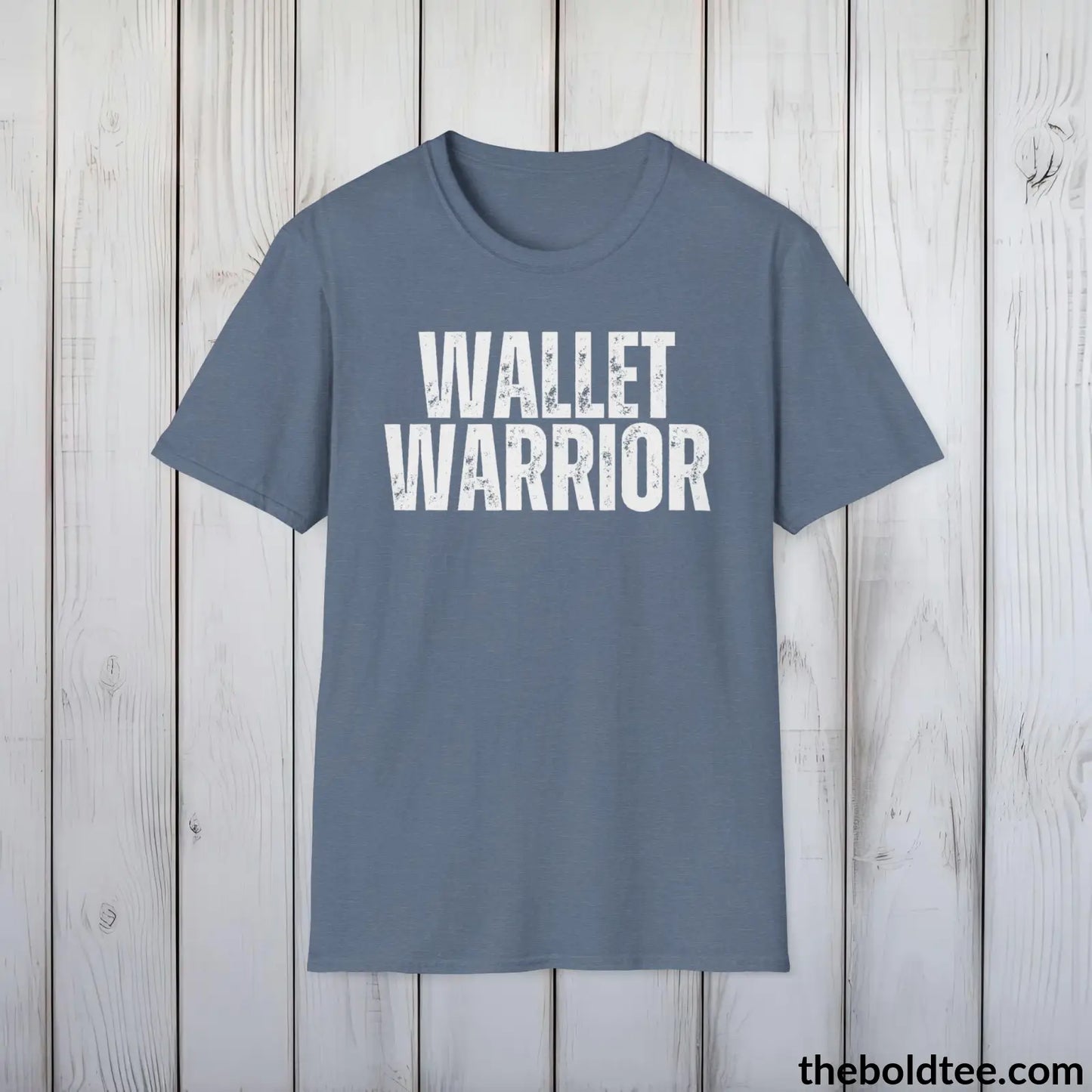 T-Shirt Heather Indigo / S WALLET WARRIOR  Cryptocurrency Tee - Premium Cotton Crewneck Unisex T-Shirt - 9 Bold Colors