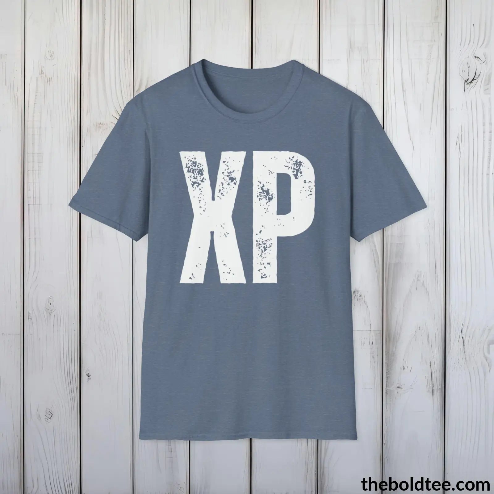 T-Shirt Heather Indigo / S XP Gamer Tee - Sustainable & Soft Cotton Crewneck Unisex T-Shirt - 9 Bold Colors