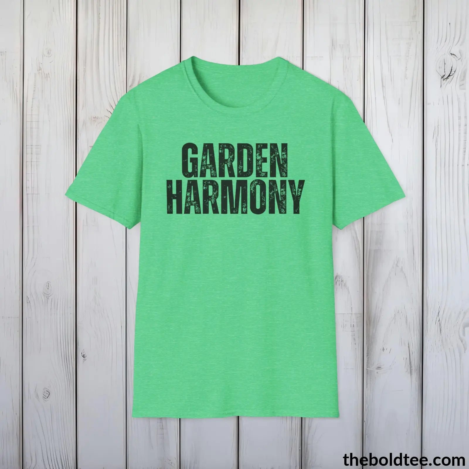 T-Shirt Heather Irish Green / S GARDEN HARMONY Gardening Tee - Soft & Strong Cotton Crewneck Unisex T-Shirt - 8 Trendy Colors