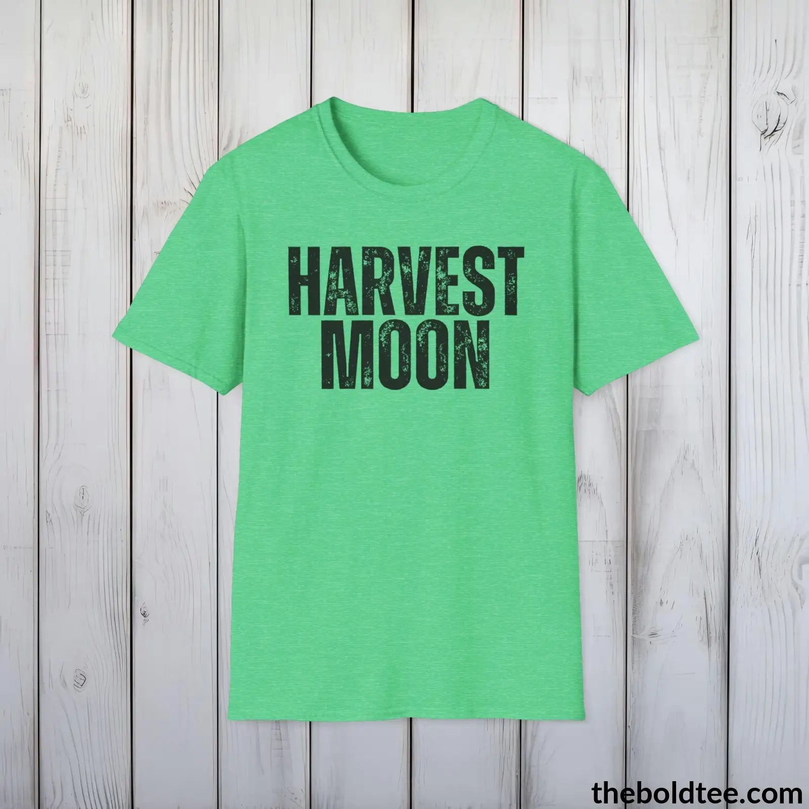 T-Shirt Heather Irish Green / S HARVEST MOON Gardening Tee - Soft & Strong Cotton Crewneck Unisex T-Shirt - 8 Trendy Colors