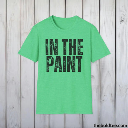 T-Shirt Heather Irish Green / S IN THE PAINT Basketball Tee - Sustainable & Soft Cotton Crewneck Unisex T-Shirt - 9 Bold Colors