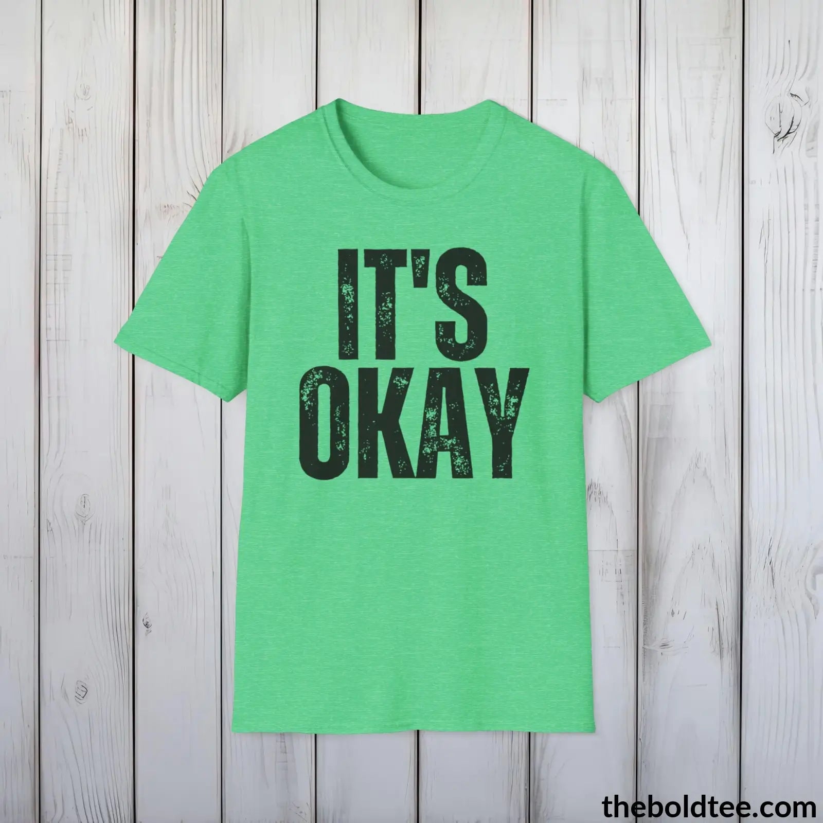 T-Shirt Heather Irish Green / S IT'S OK Mental Health Awareness Tee - Soft Cotton Crewneck Unisex T-Shirt - 8 Trendy Colors