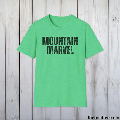 T-Shirt Heather Irish Green / S MOUNTAIN MARVEL Hiking Tee - Sustainable & Soft Cotton Crewneck Unisex T-Shirt - 8 Trendy Colors