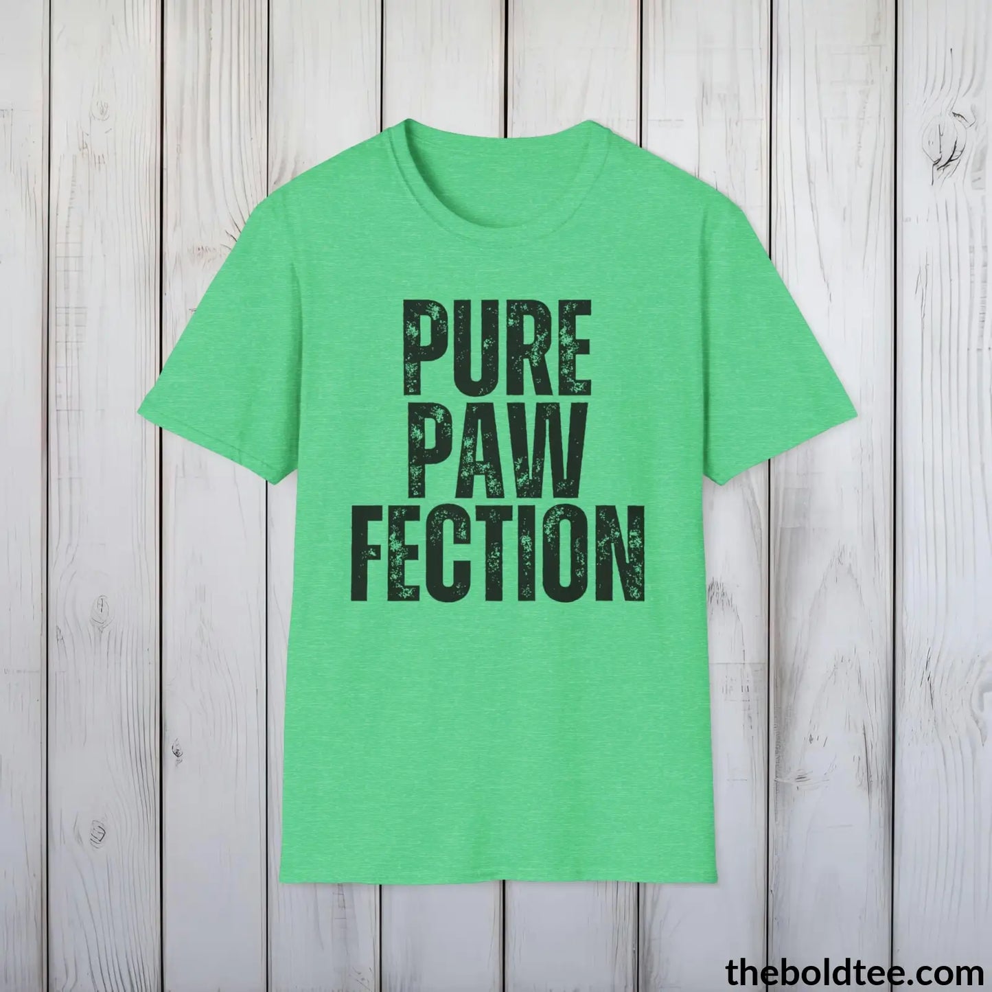 T-Shirt Heather Irish Green / S PURE PAWFECTION Tee - Sustainable & Soft Cotton Crewneck Unisex T-Shirt - 9 Bold Colors