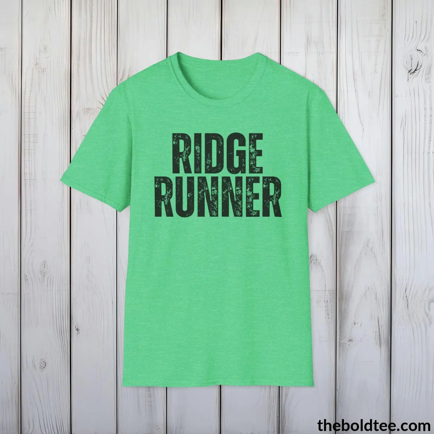 T-Shirt Heather Irish Green / S RIDGE RUNNER Hiking Tee - Sustainable & Soft Cotton Crewneck Unisex T-Shirt - 8 Trendy Colors