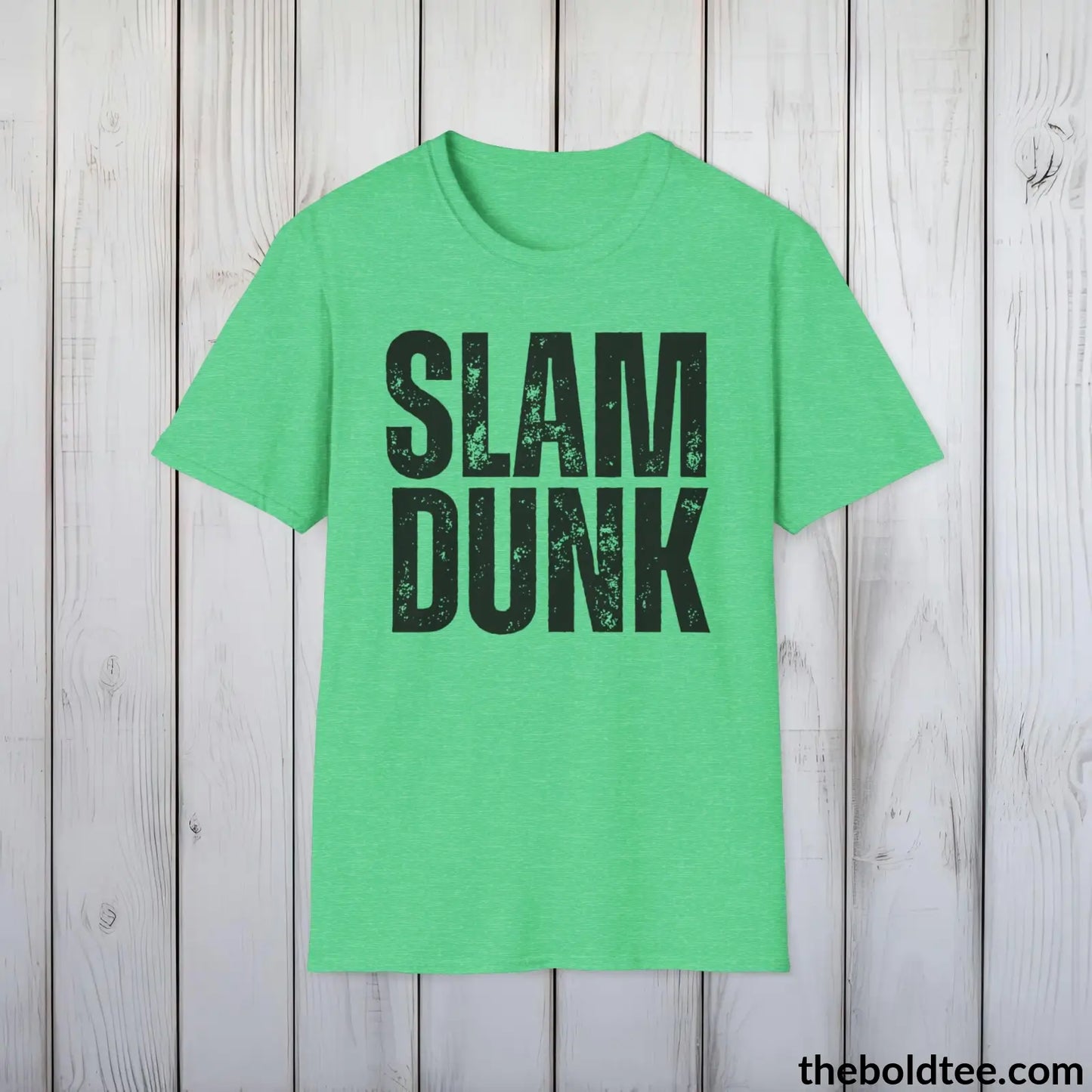 T-Shirt Heather Irish Green / S SLAM DUNK Basketball Tee - Sustainable & Soft Cotton Crewneck Unisex T-Shirt - 9 Bold Colors