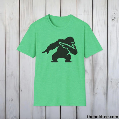 T-Shirt Heather Irish Green / S The Bold Gorilla Dap Tee - Casual, Sustainable & Soft Cotton Crewneck Unisex T-Shirt - in 9 Bold Colors