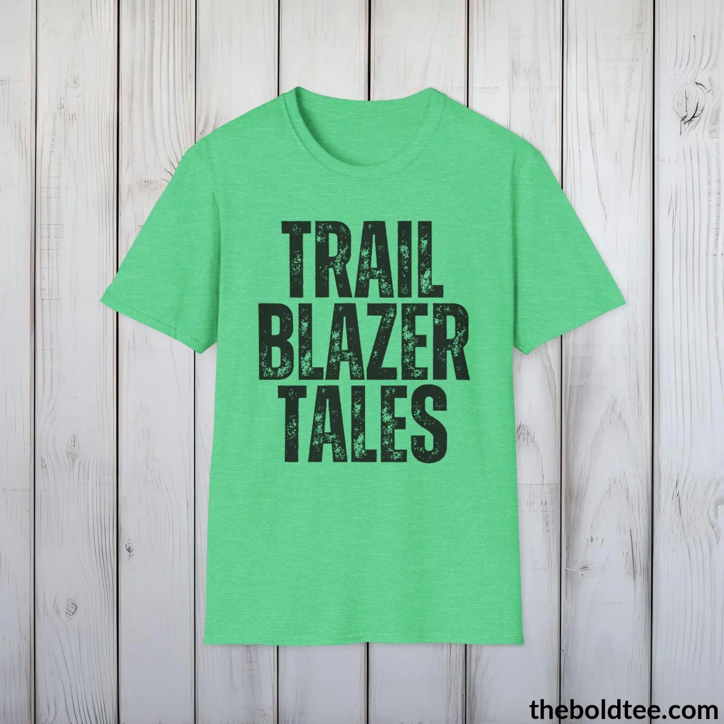 T-Shirt Heather Irish Green / S TRAILBLAZER TALES Hiking Tee - Sustainable & Soft Cotton Crewneck Unisex T-Shirt - 8 Trendy Colors