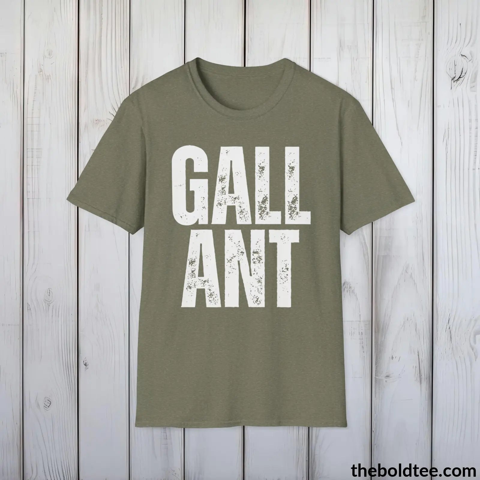 T-Shirt Heather Military Green / S GALLANT Tee - Casual, Sustainable & Soft Cotton Crewneck Unisex T-Shirt - 9 Bold Colors