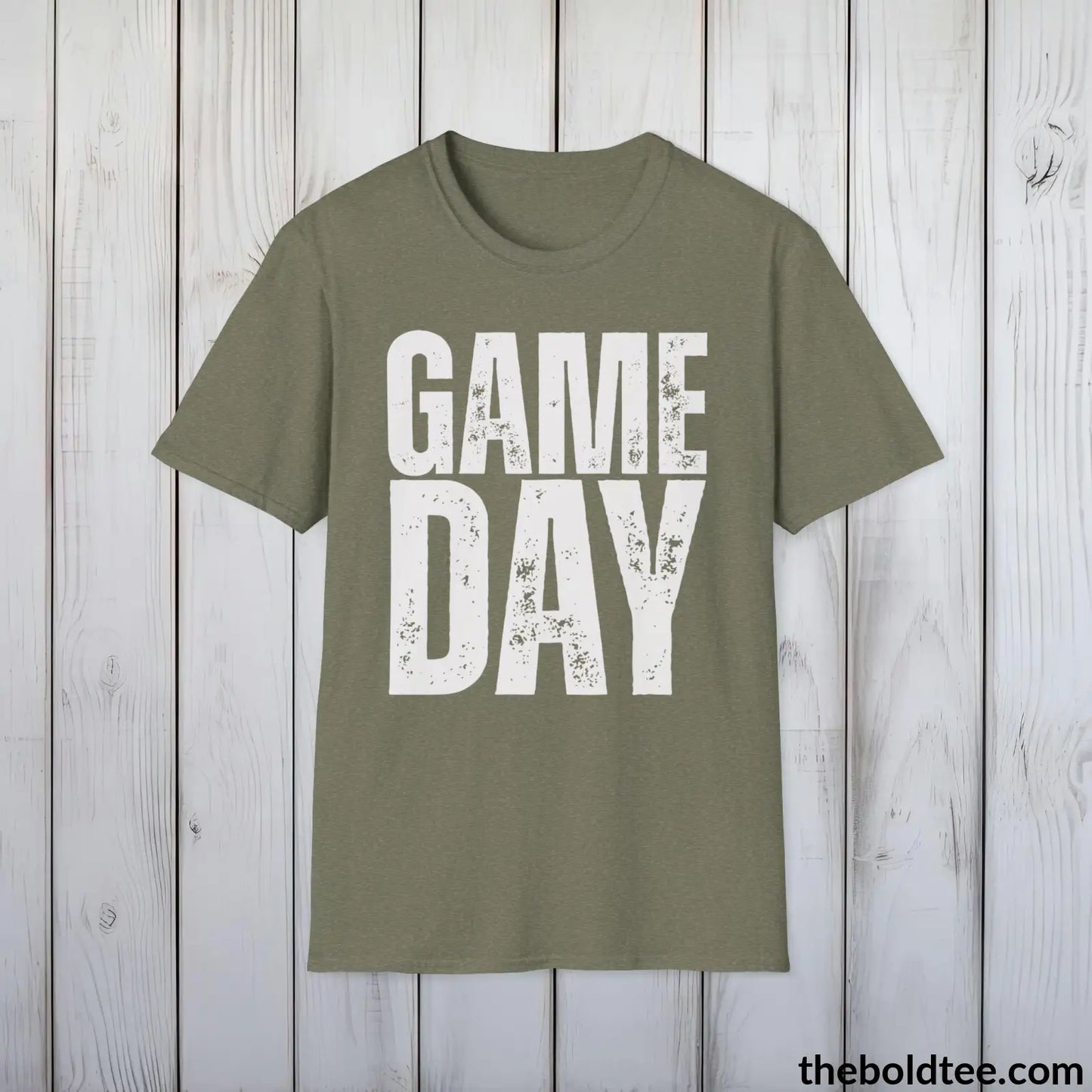 T-Shirt Heather Military Green / S Game Day Sports Fan T-Shirt - Casual Game Day Cotton Crewneck Tee - Eco-Friendly & Stylish Game Wear - 9 Colors