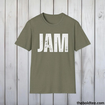 T-Shirt Heather Military Green / S JAM Tee - Bold Urbnan Cotton T-Shirt - 9 Epic Colors Available