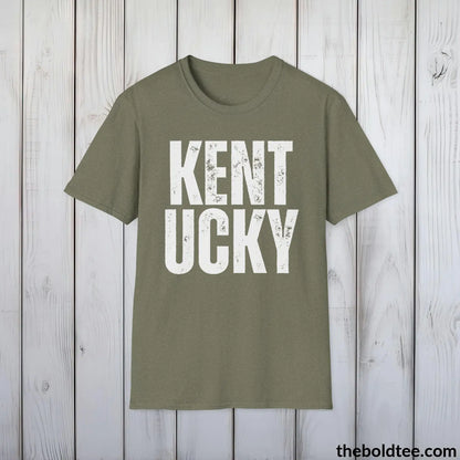 T-Shirt Heather Military Green / S KENTUCKY Tee - Casual, Sustainable & Soft Cotton Crewneck Unisex T-Shirt - 9 Bold Colors