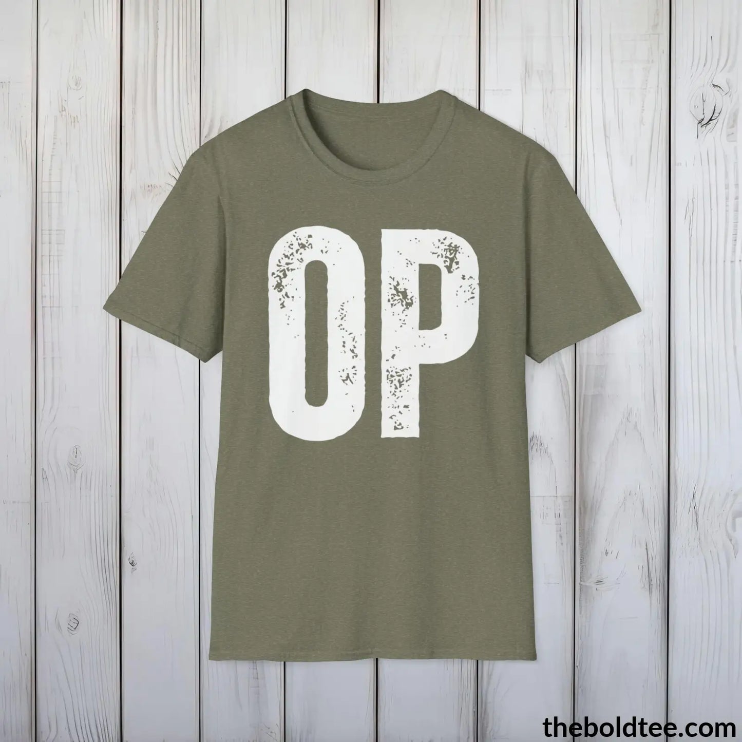 T-Shirt Heather Military Green / S OP Gamer Tee - Sustainable & Soft Cotton Crewneck Unisex T-Shirt - 9 Bold Colors