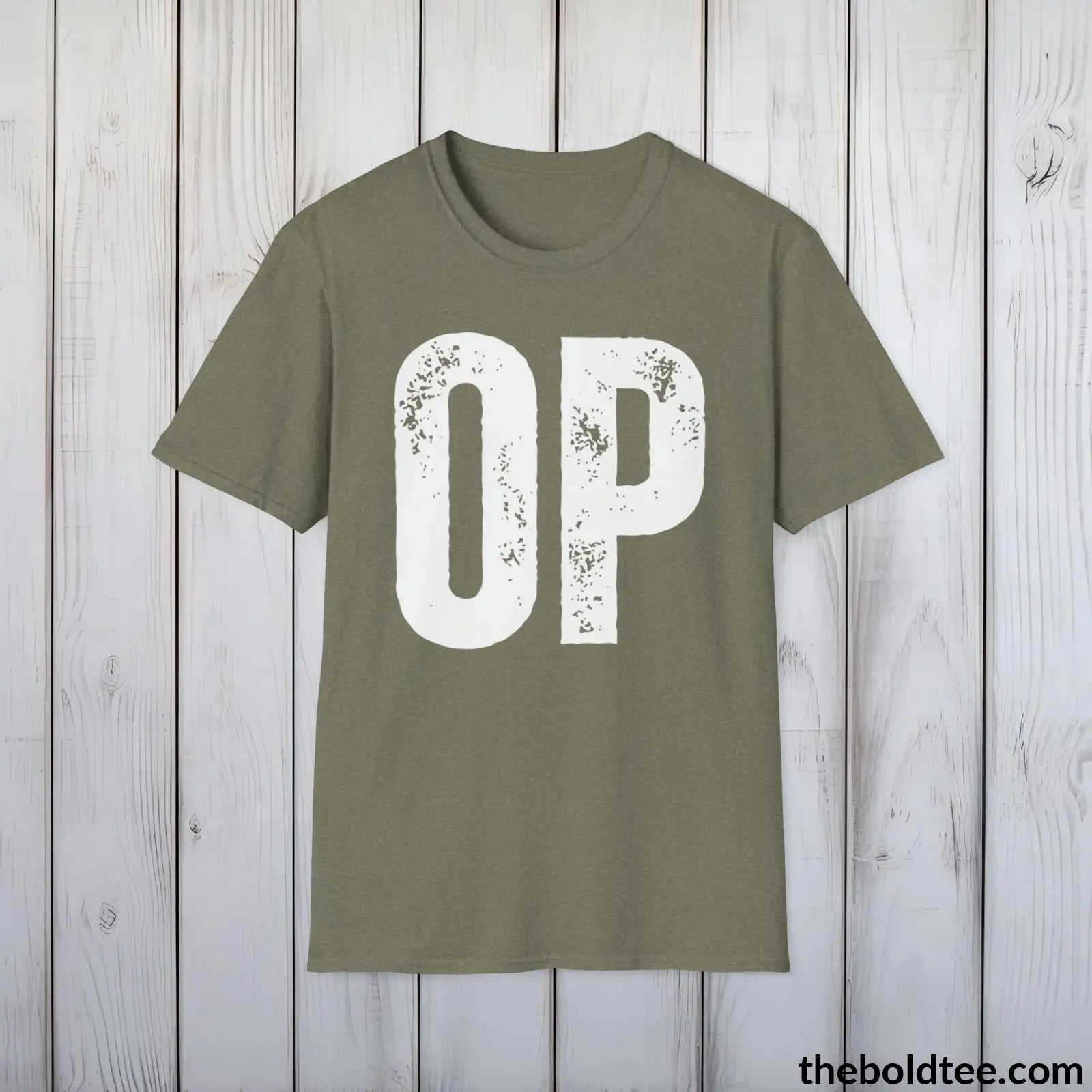 T-Shirt Heather Military Green / S OP Gamer Tee - Sustainable & Soft Cotton Crewneck Unisex T-Shirt - 9 Bold Colors