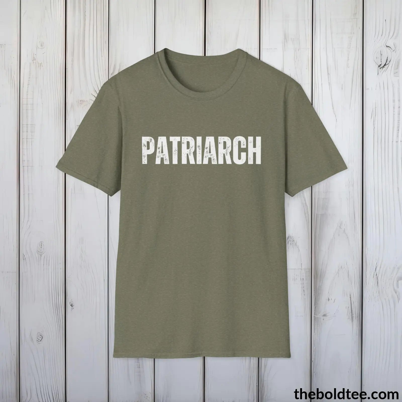 T-Shirt Heather Military Green / S PATRIARCH Tee - Bold Urbnan Cotton T-Shirt - 9 Epic Colors Available