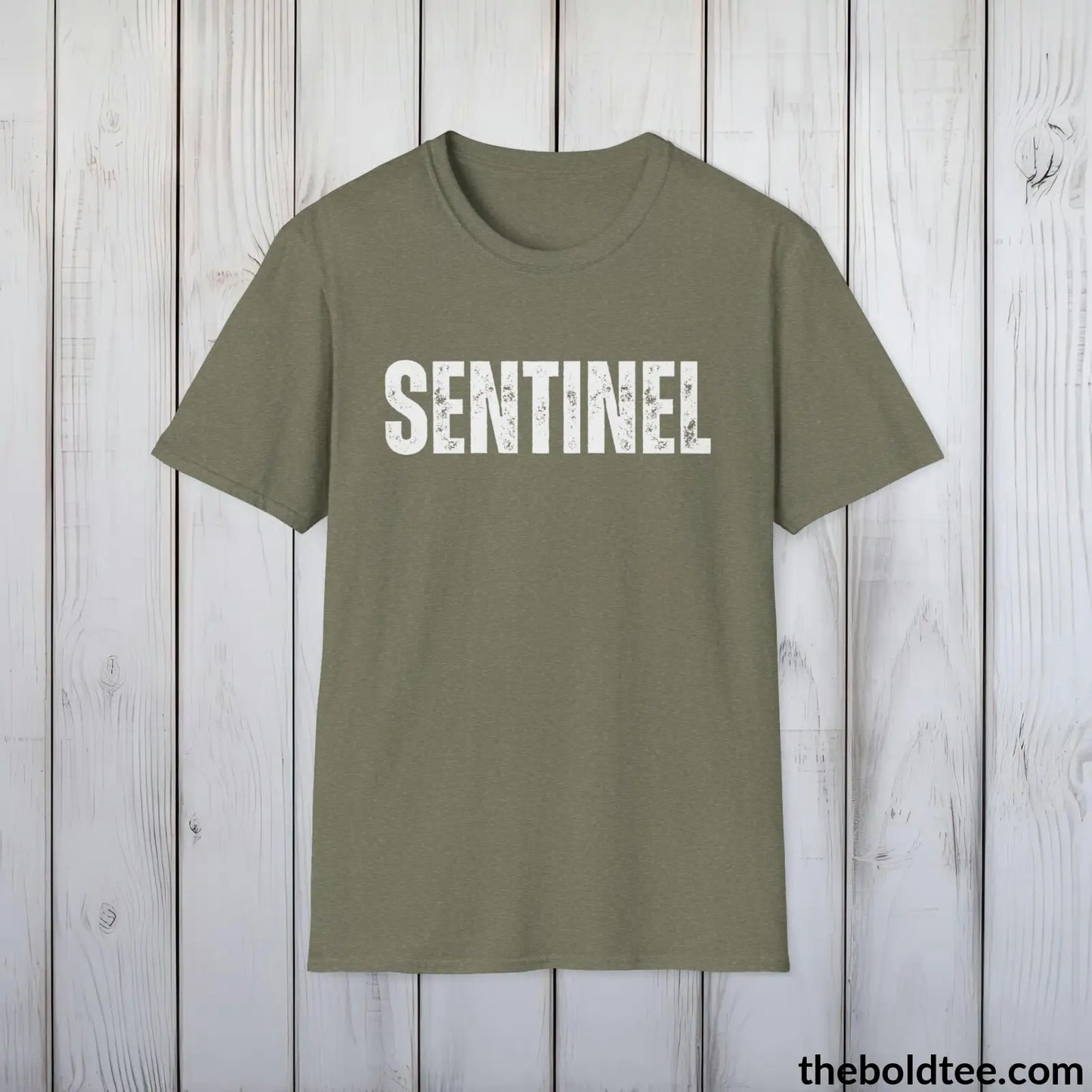 T-Shirt Heather Military Green / S SENTINEL Tee - Bold Urbnan Cotton T-Shirt - 9 Epic Colors Available