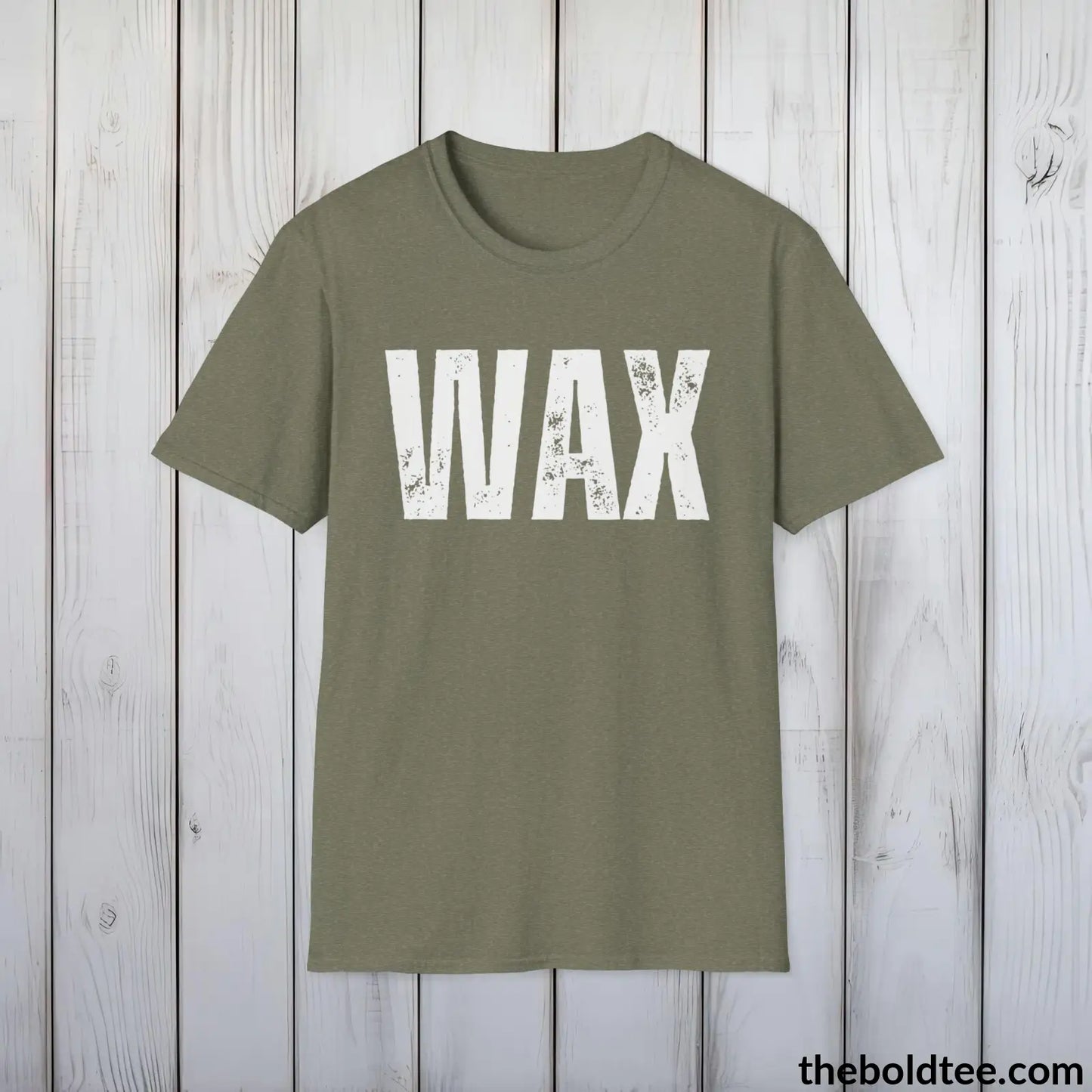 T-Shirt Heather Military Green / S WAX Tee - Bold Urbnan Cotton T-Shirt - 9 Epic Colors Available