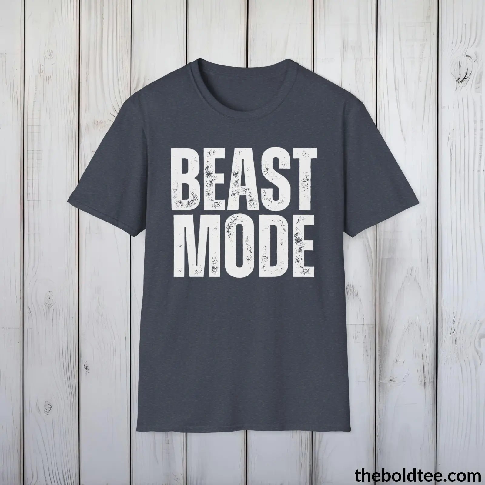 T-Shirt Heather Navy / S Bold BEAST MODE Tee - Premium Cotton Crewneck Unisex T-Shirt - 9 Bold Colors