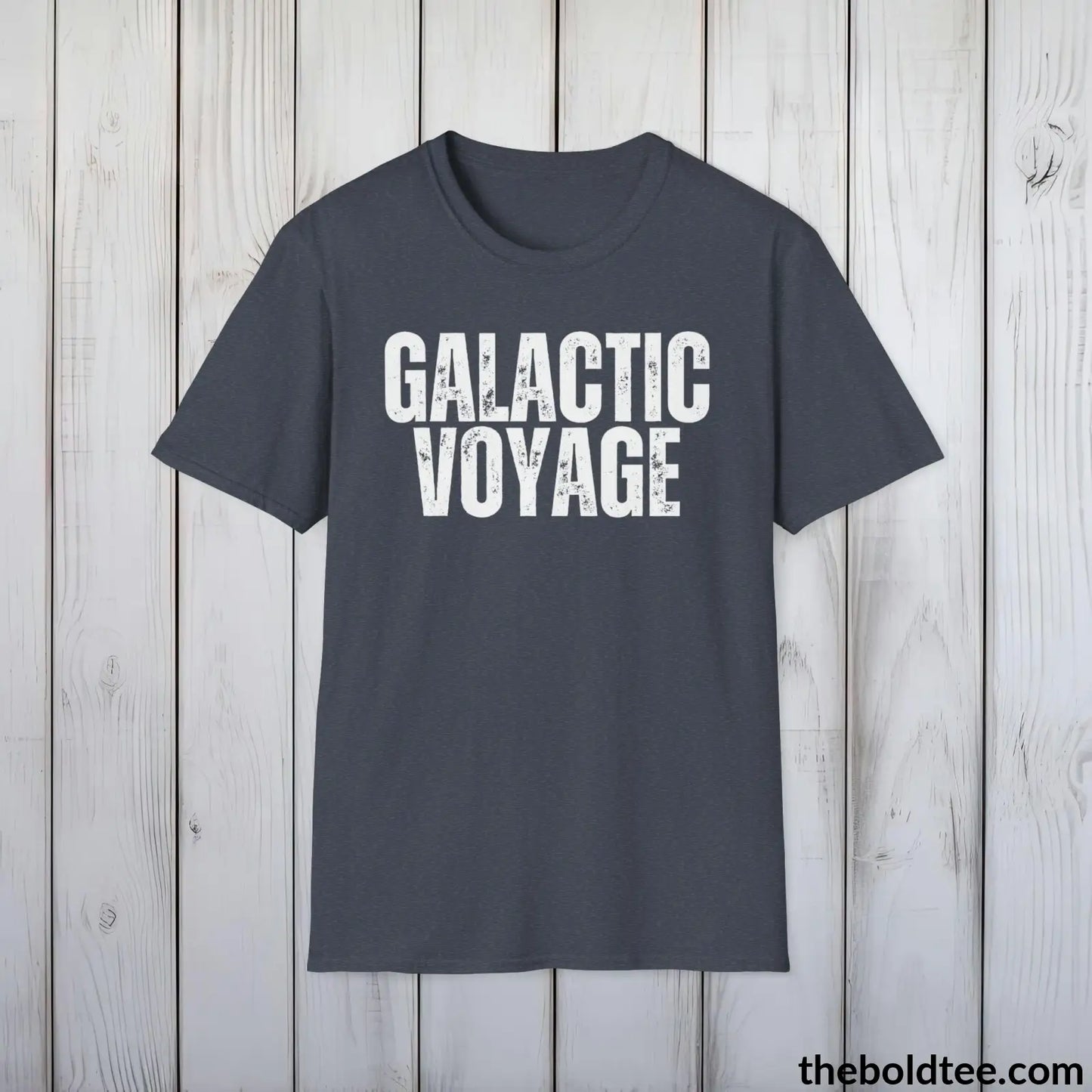 T-Shirt Heather Navy / S GALACTIC VOYAGE Space Tee - Casual, Sustainable & Soft Cotton Crewneck Unisex T-Shirt - 9 Bold Colors