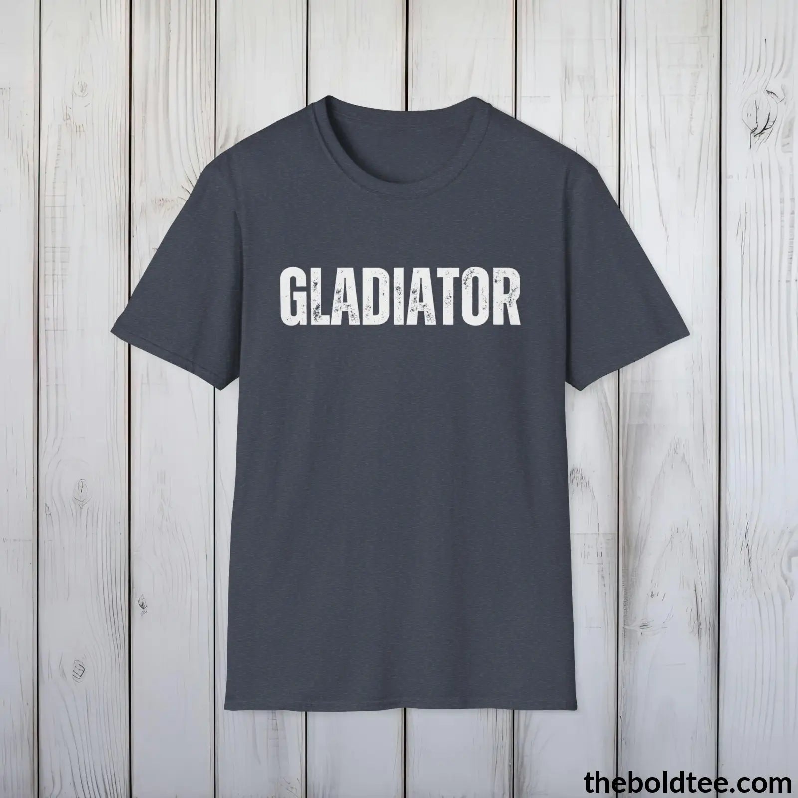 T-Shirt Heather Navy / S GLADIATOR Tee - Bold Urbnan Cotton T-Shirt - 9 Epic Colors Available