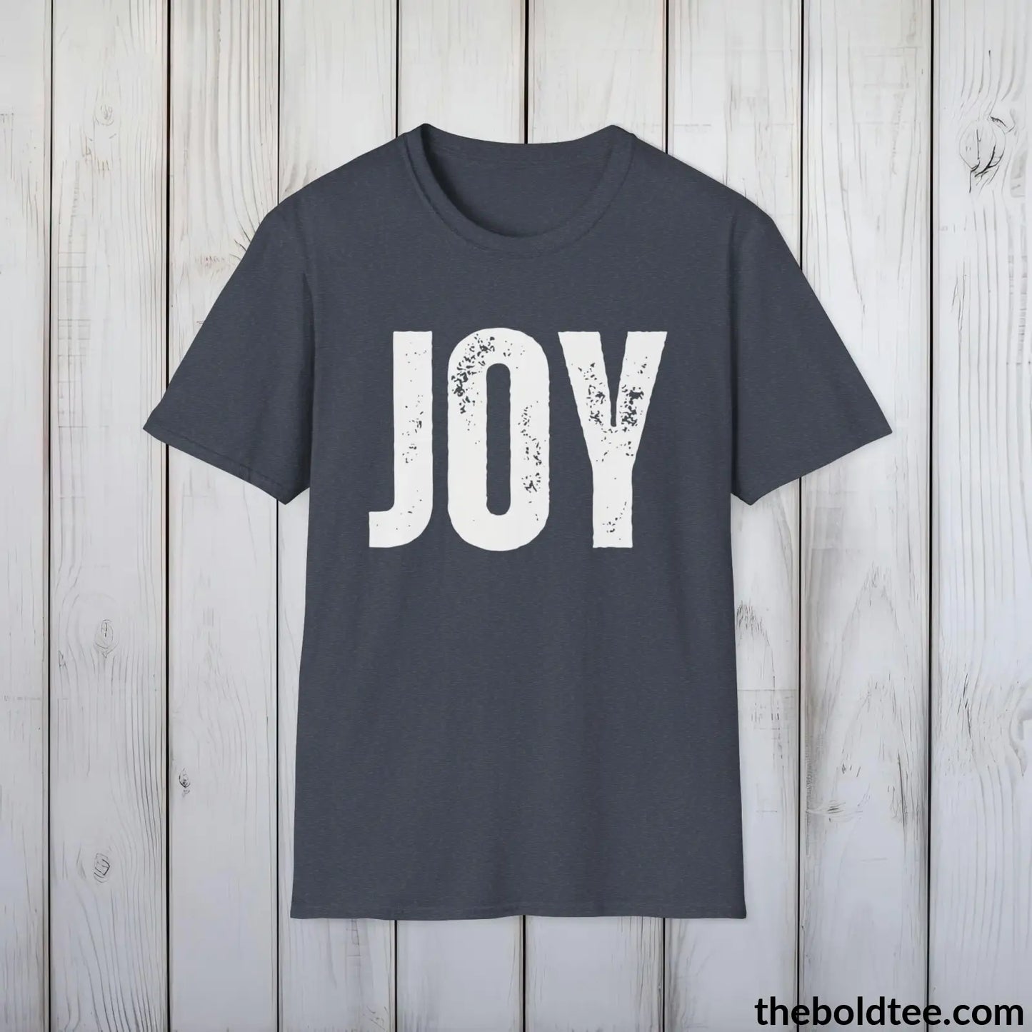 T-Shirt Heather Navy / S JOY Tee - Bold Urbnan Cotton T-Shirt - 9 Epic Colors Available