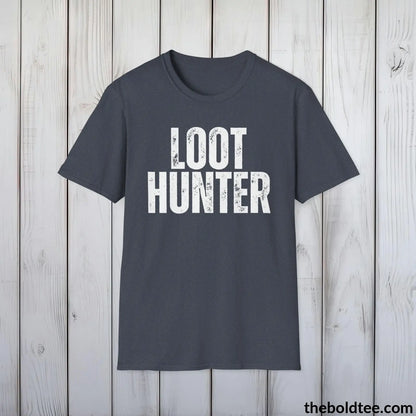 T-Shirt Heather Navy / S LOOT HUNTER Gamer Tee - Sustainable & Soft Cotton Crewneck Unisex T-Shirt - 9 Bold Colors