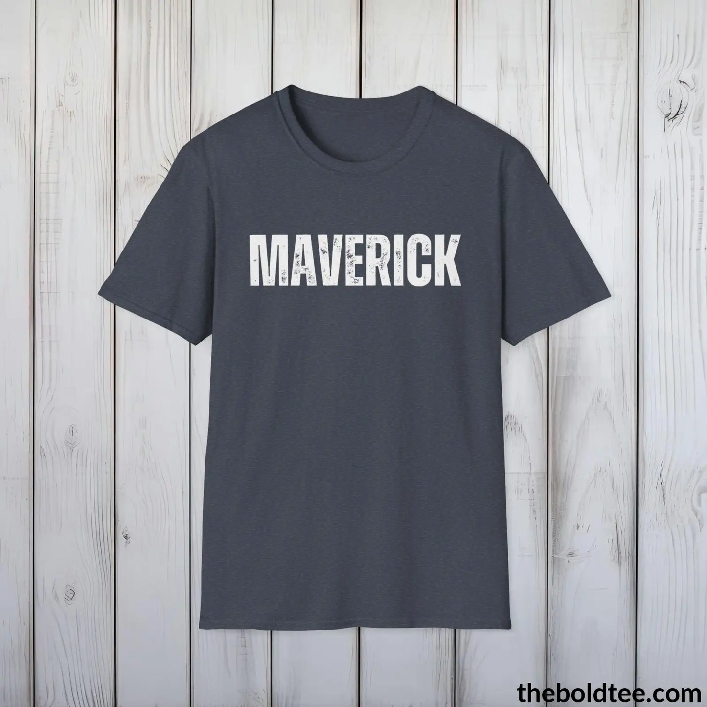 T-Shirt Heather Navy / S MAVERICK Tee - Bold Urbnan Cotton T-Shirt - 9 Epic Colors Available